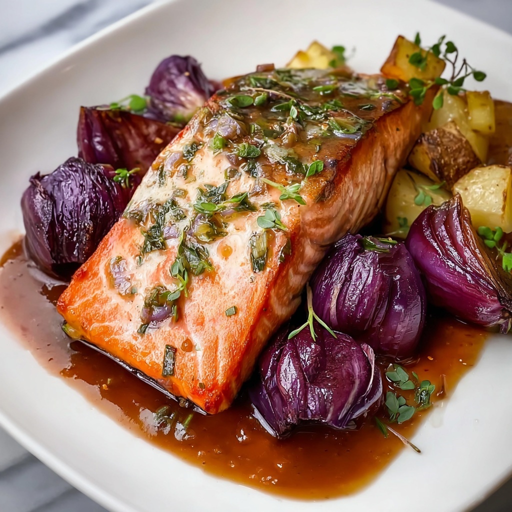 Salmon with Radicchio and Anchovy Sauce Recipe - Recipe Image