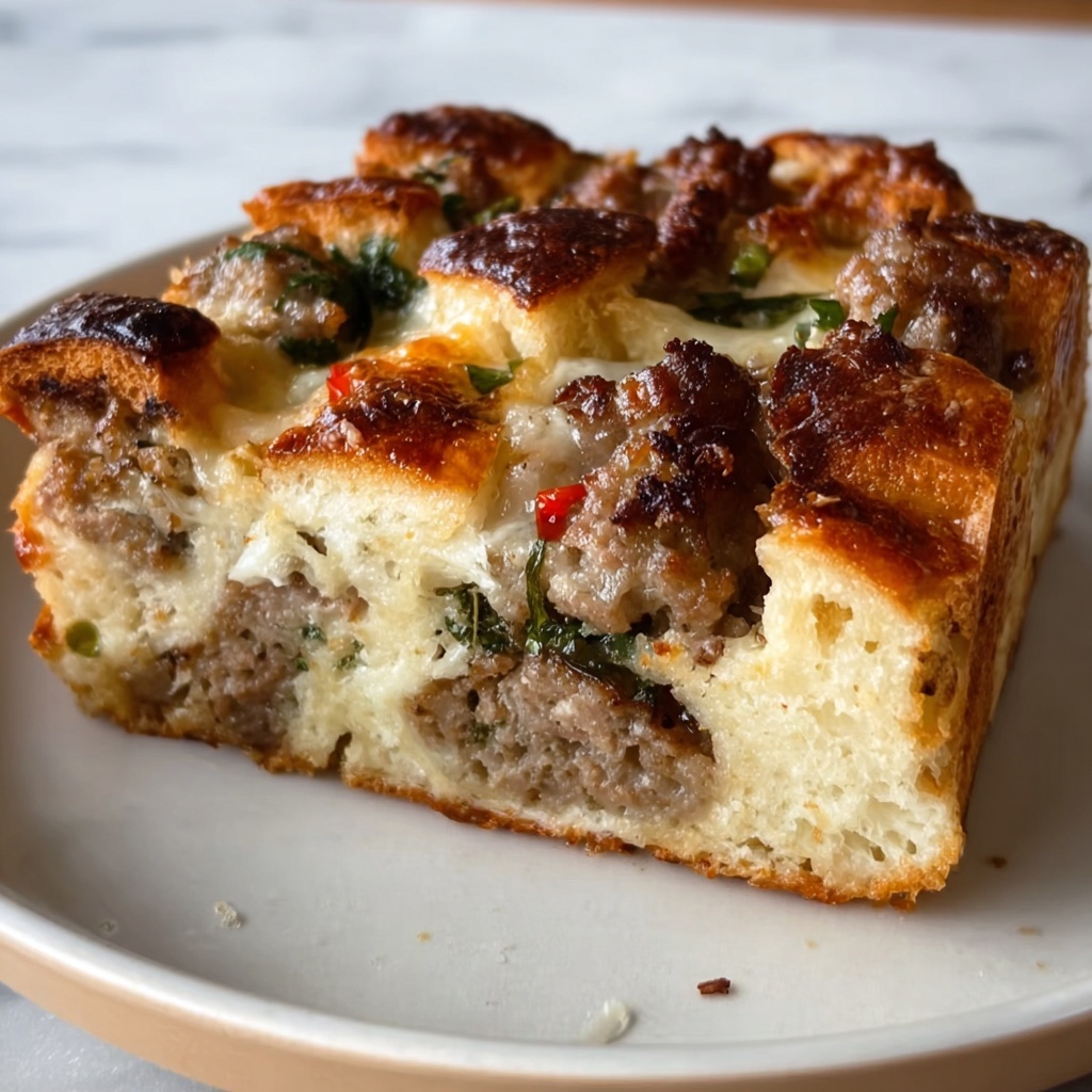 Savory Sausage and Herb Bread Bake Recipe - Recipe Image