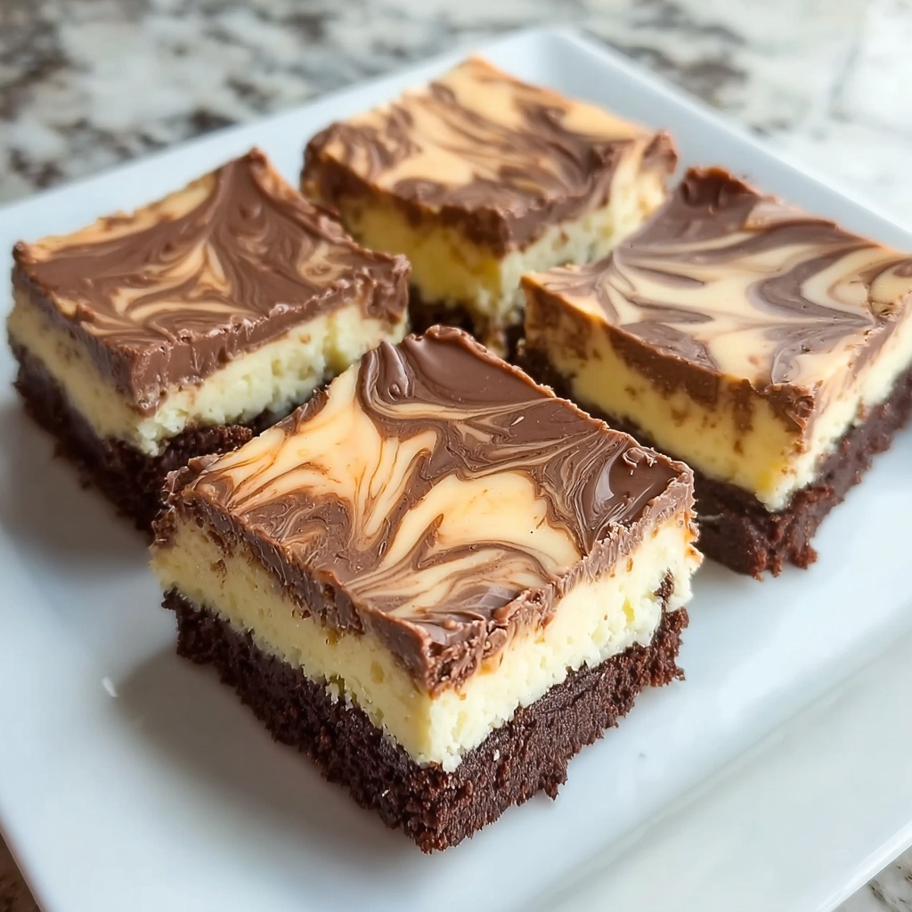 Nutella Cheesecake Bars Recipe - Recipe Image