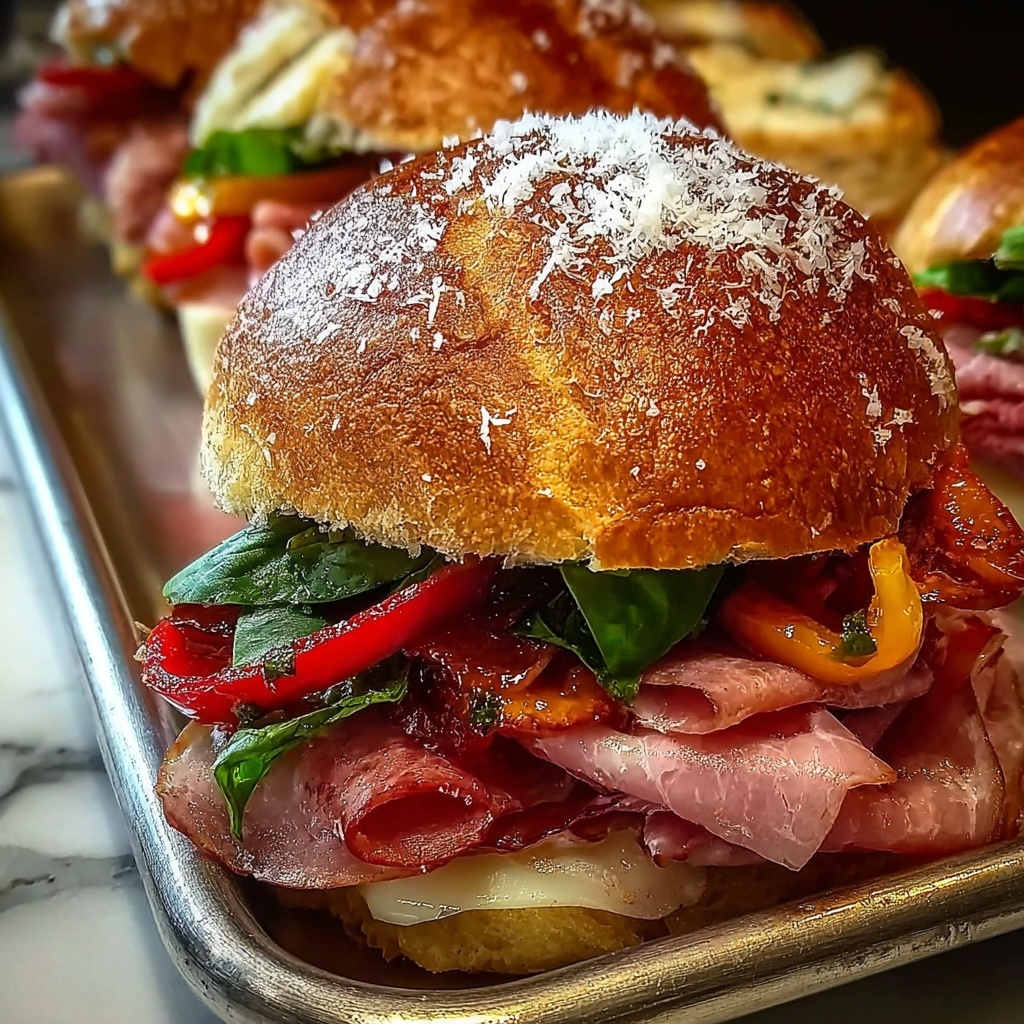 Hot Italian Sub Sliders Recipe - Recipe Image