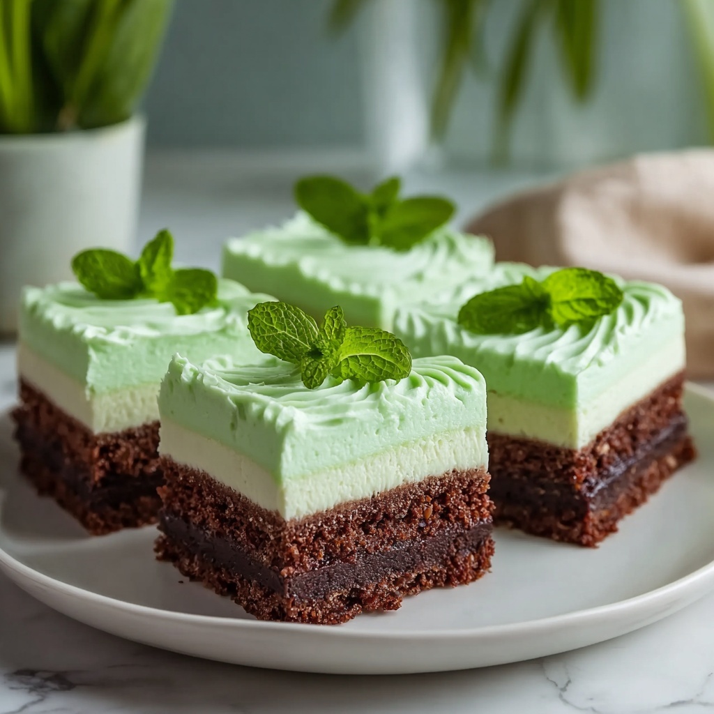 Mint Chocolate Brownies with Peppermint Ganache Recipe - Recipe Image