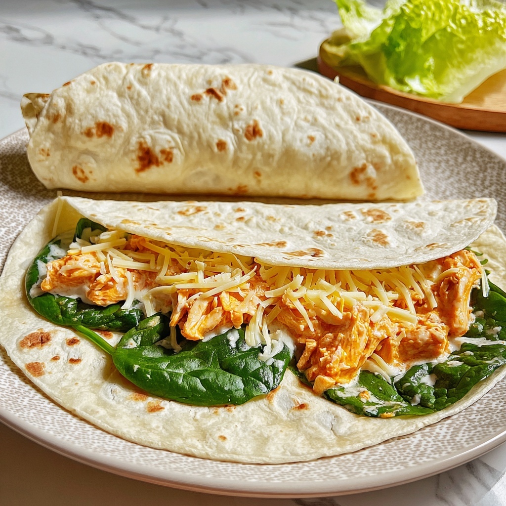 Buffalo Chicken Caesar Salad Wraps Recipe - Recipe Image