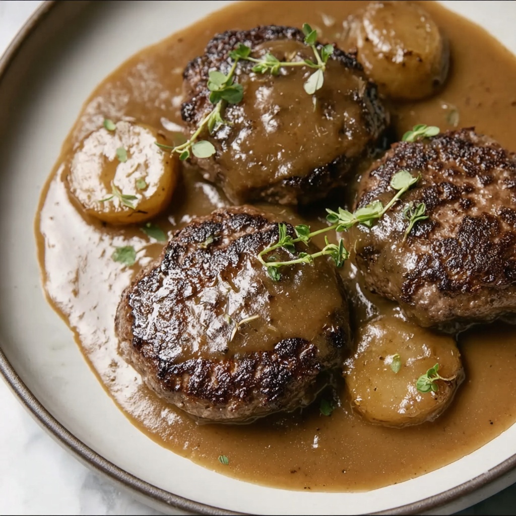 Savory Simple Salisbury Steak for Family Comfort Recipe - Recipe Image
