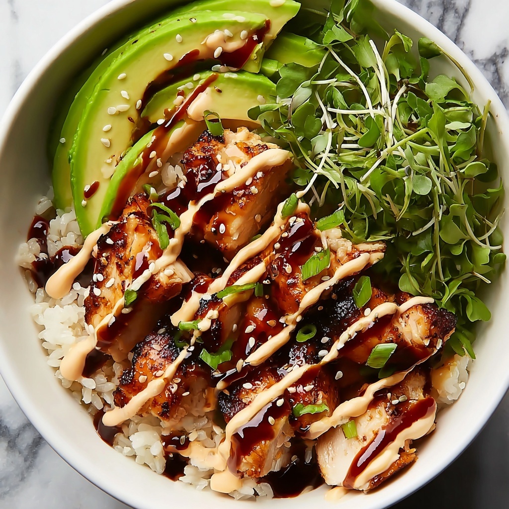 Sticky Chicken Rice Bowls Recipe - Recipe Image
