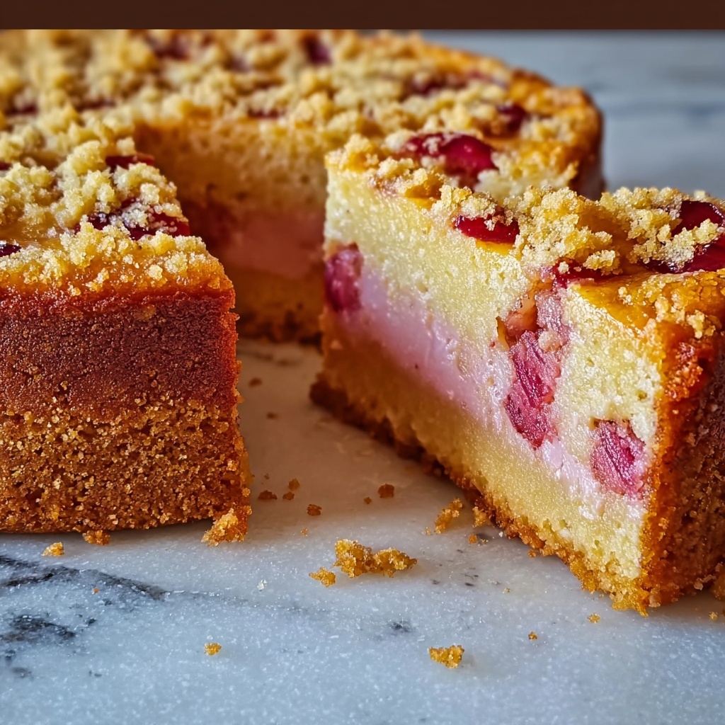 Heavenly Rhubarb Marzipan Cake Recipe - Recipe Image