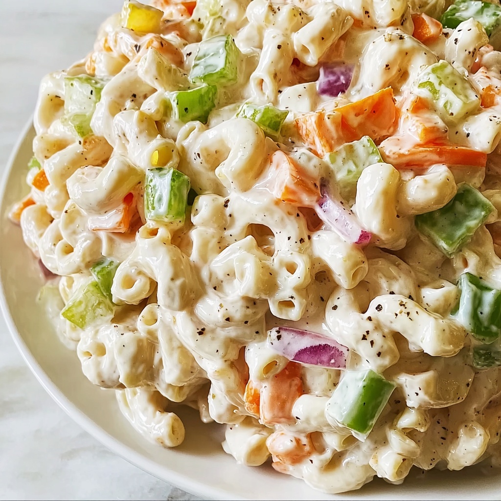 Cheddar Sour Cream Macaroni Salad Recipe - Recipe Image