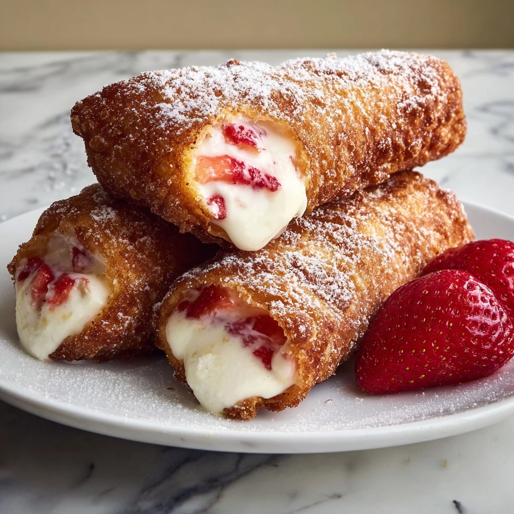 Strawberry Cheesecake Eggroll Bites Recipe - Recipe Image