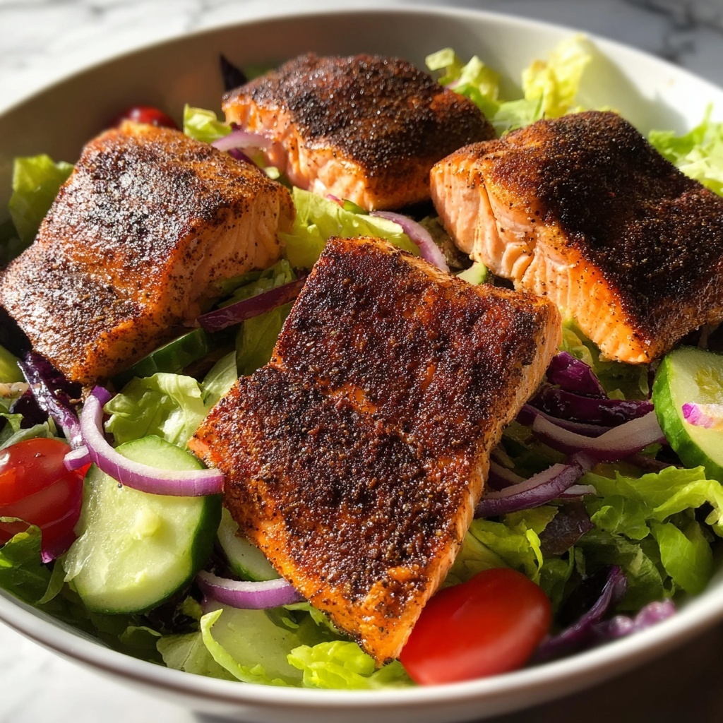 Salmon Salad with Mixed Greens, Cherry Tomatoes, and Avocado Recipe - Recipe Image
