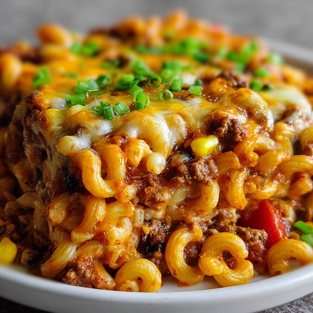 Mexican Cheesy Beef Taco Pasta Recipe - Recipe Image