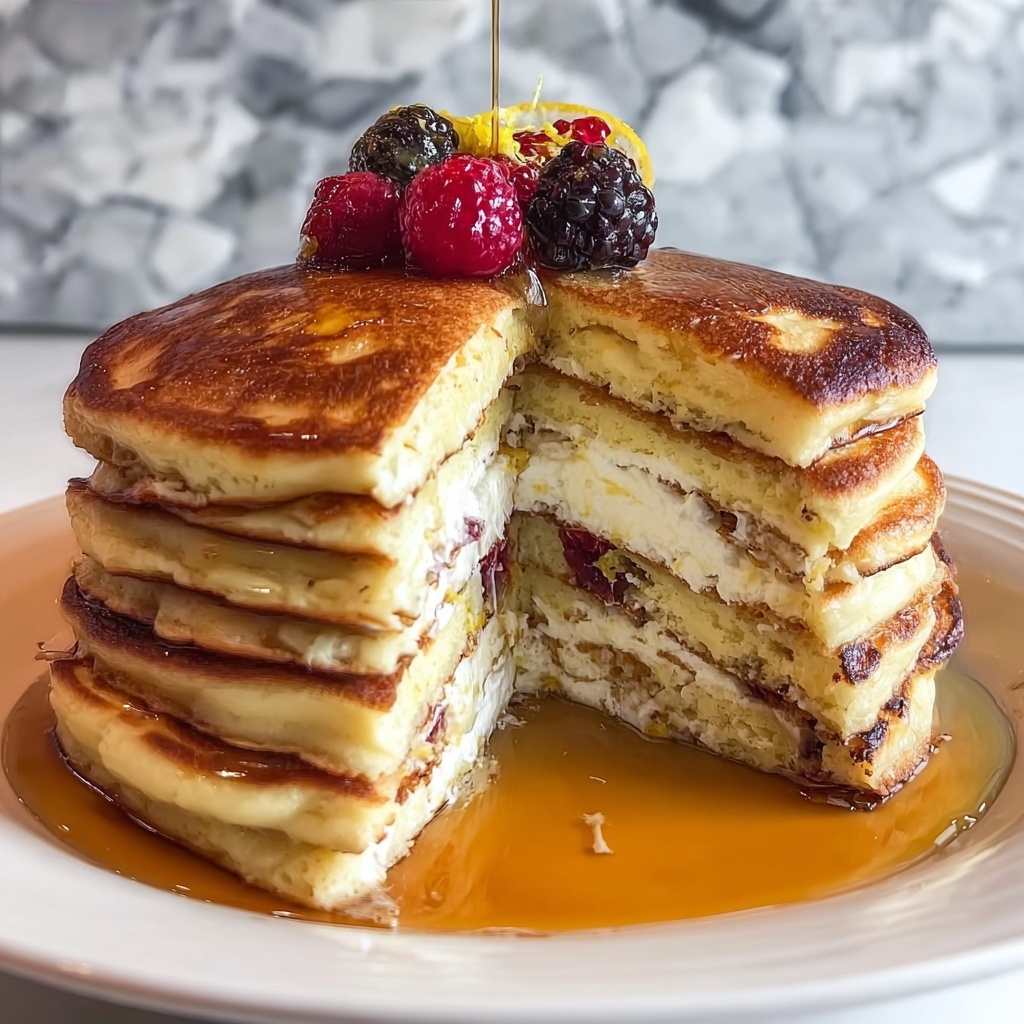 Fluffy Lemon Ricotta Pancakes Recipe - Recipe Image