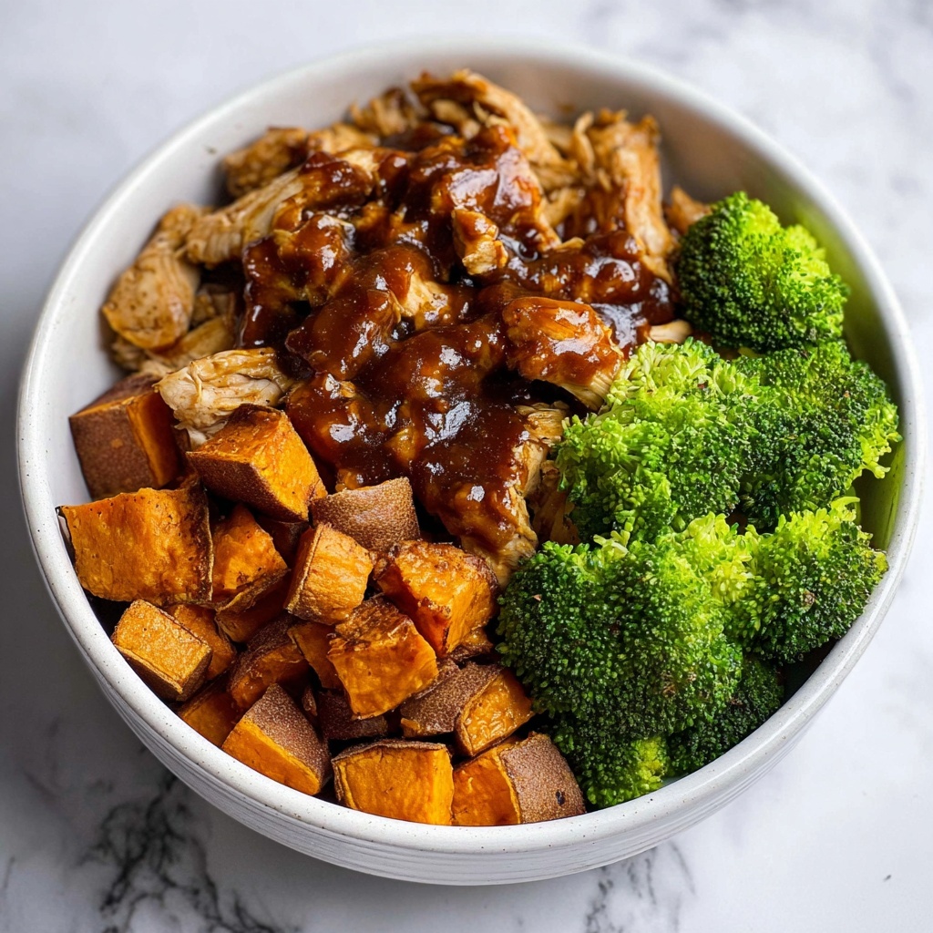 BBQ Chicken & Roasted Sweet Potato Bowls Recipe - Recipe Image