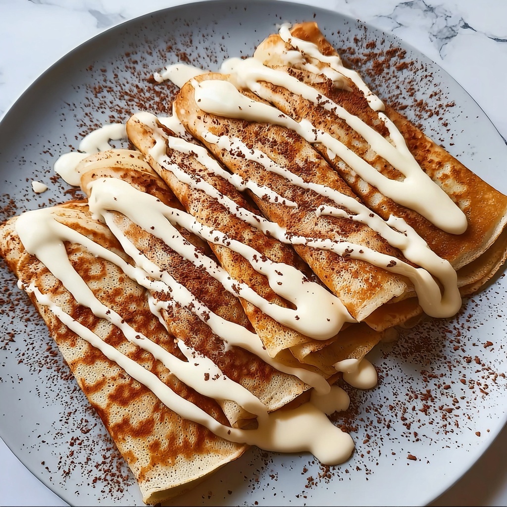 Cinnamon Roll Protein Crepes Recipe - Recipe Image