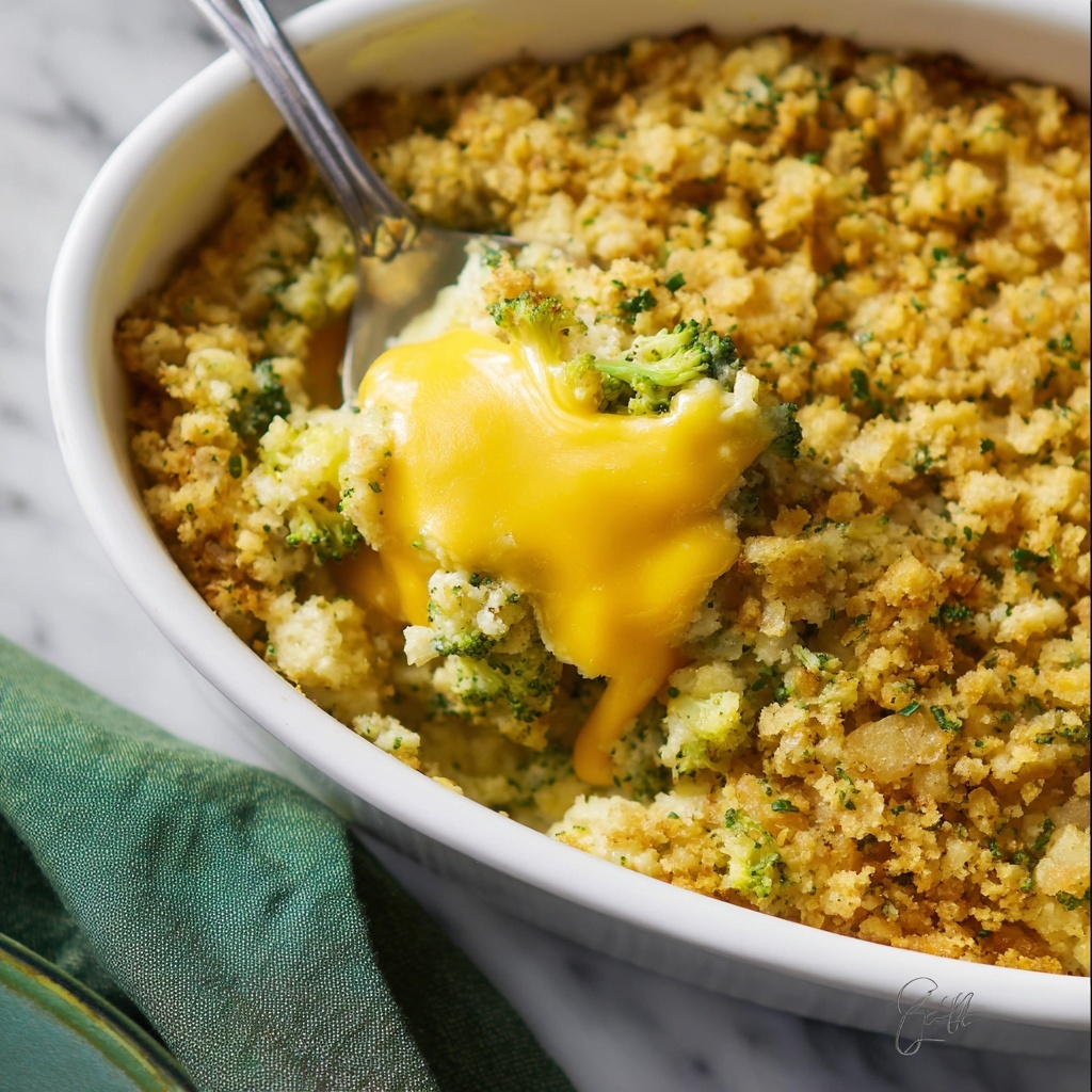 Cheesy Stuffing Casserole Recipe - Recipe Image