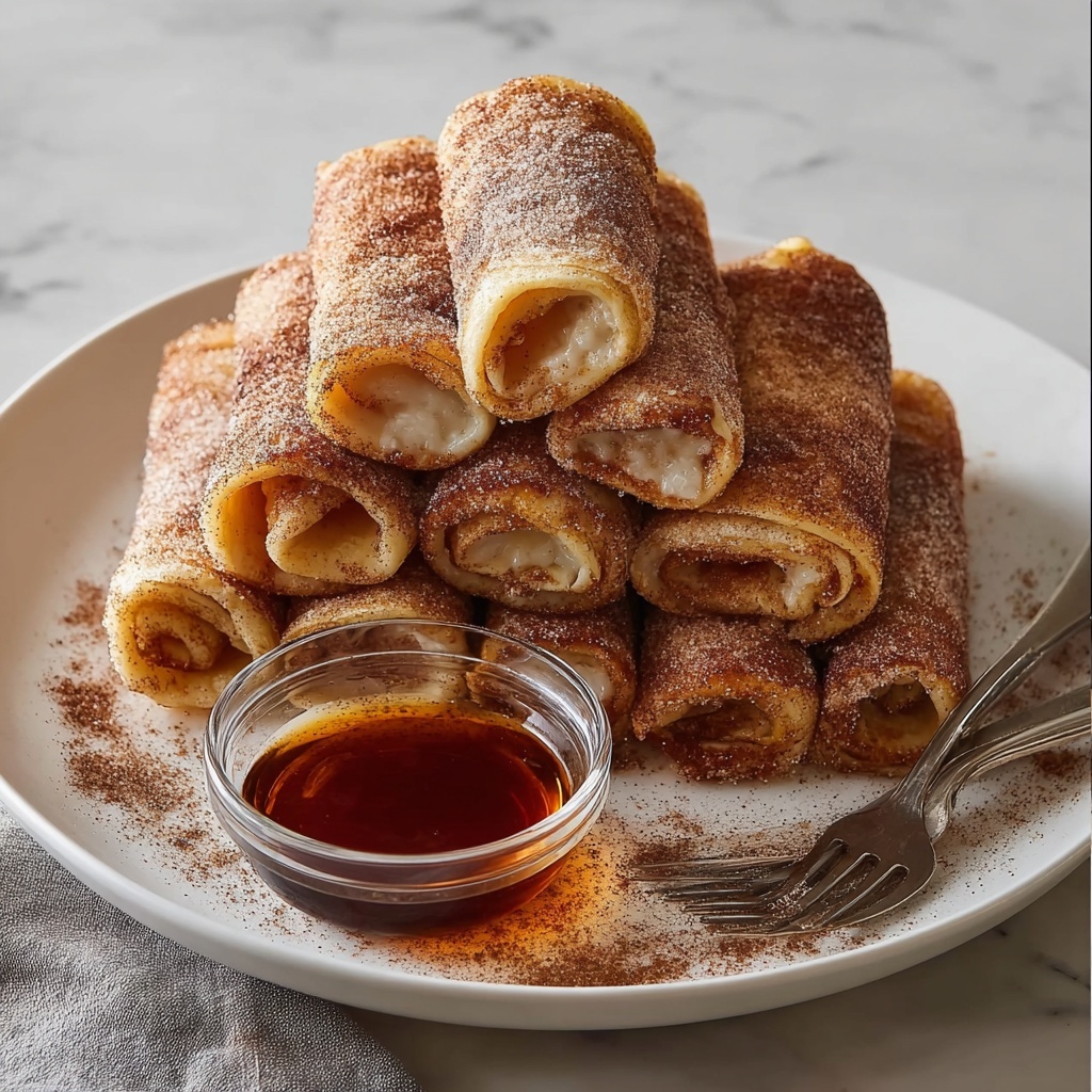French Toast Roll Ups: Easy Cream Cheese Filled Breakfast Treat with Delicious Toppings Recipe - Recipe Image
