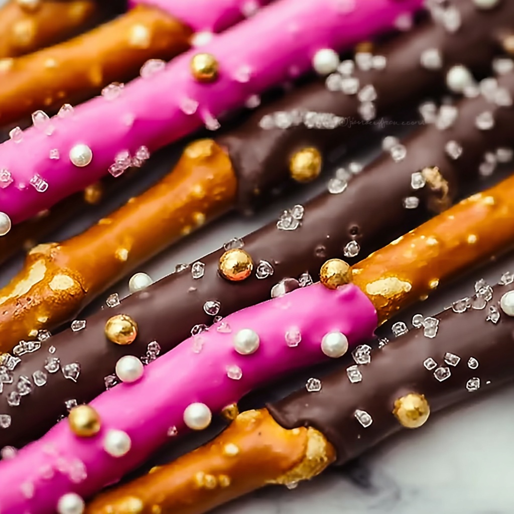 Chocolate-Dipped Pretzel Rods in Just 5 Minutes Recipe - Recipe Image