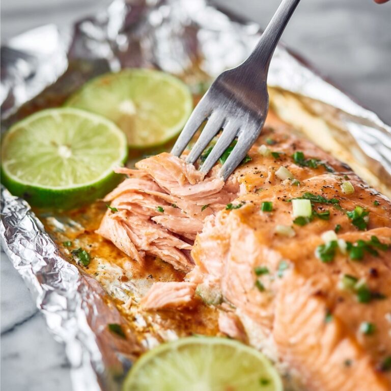 Honey Teriyaki Lime Salmon Baked in Foil Recipe