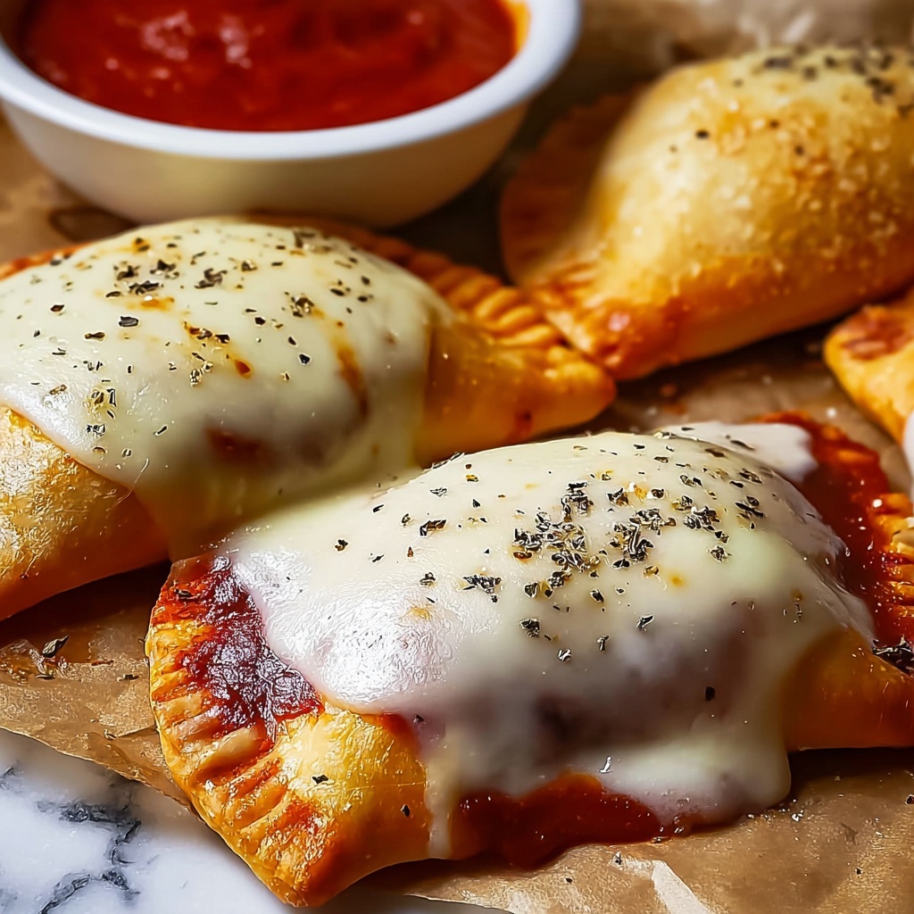 Homemade Easy Cheesy Pizza Pockets Recipe - Recipe Image