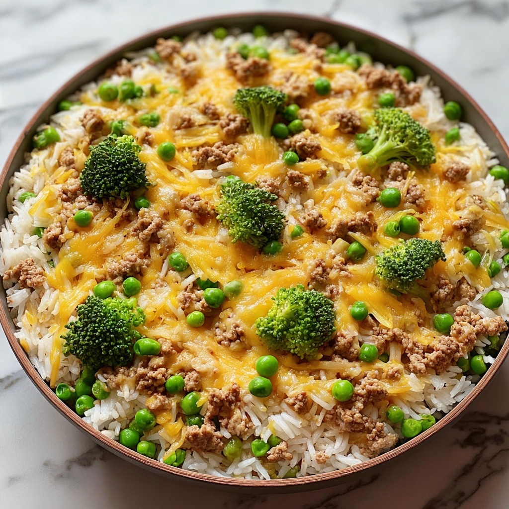 Cheesy Turkey Rice Recipe - Recipe Image
