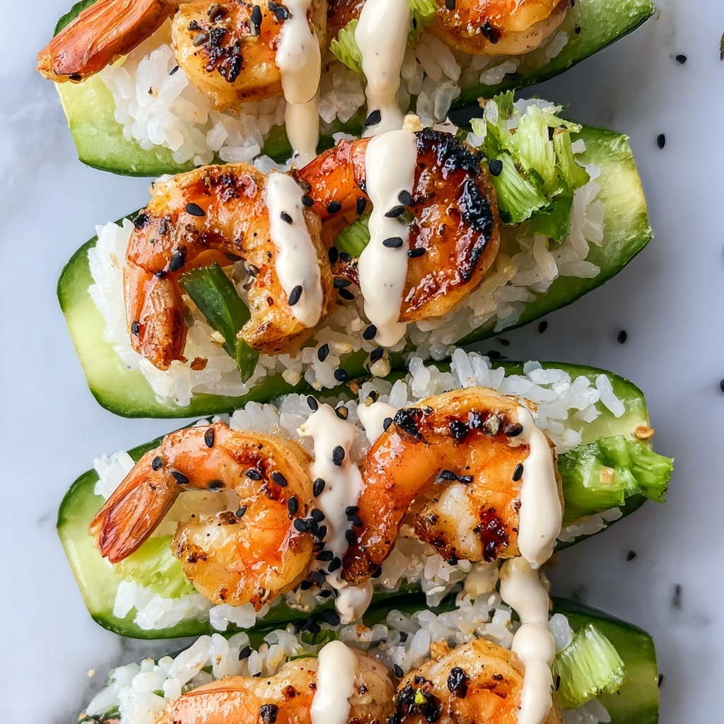Shrimp Avocado Boats with Spicy Mayo and Sushi Rice Recipe - Recipe Image