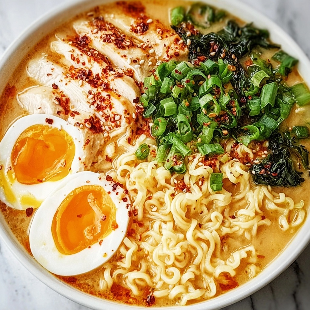 Creamy Garlic Chicken Ramen: A Cozy Bowl of Pure Comfort Recipe - Recipe Image