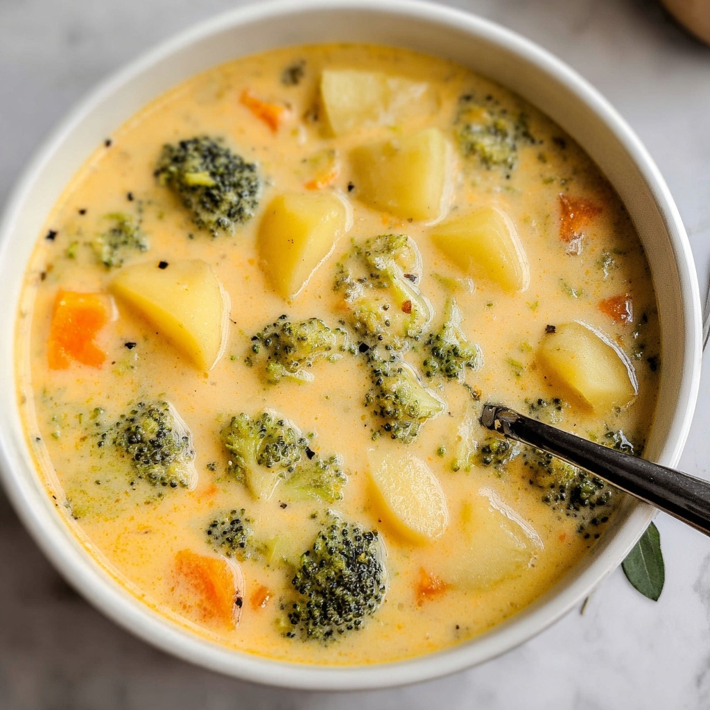 The Best Broccoli Potato Cheese Soup Recipe - Recipe Image