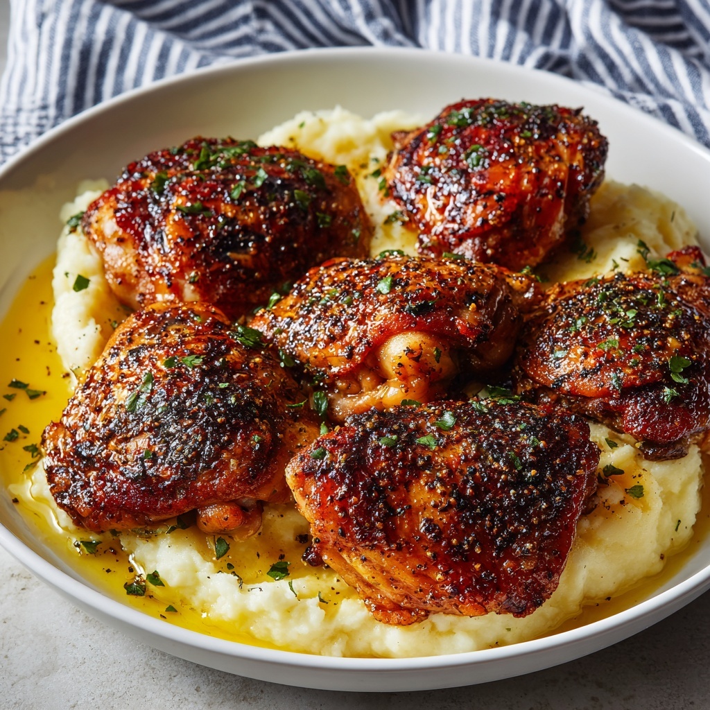 Garlic Parmesan Crispy Chicken Thighs Recipe - Recipe Image
