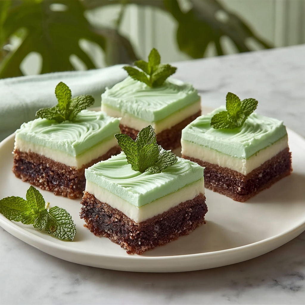 Mint Chocolate Brownies with Peppermint Ganache Recipe - Recipe Image