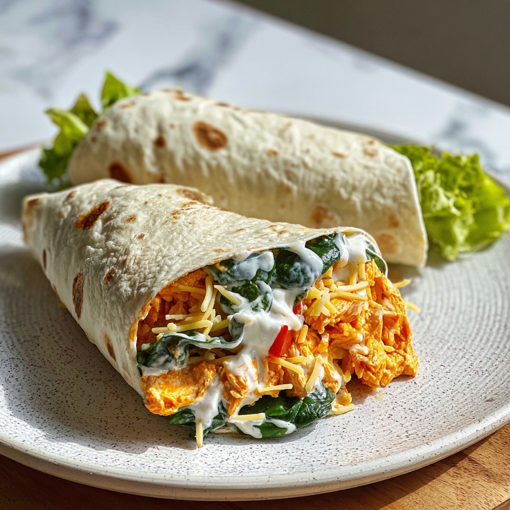 Buffalo Chicken Caesar Salad Wraps Recipe - Recipe Image