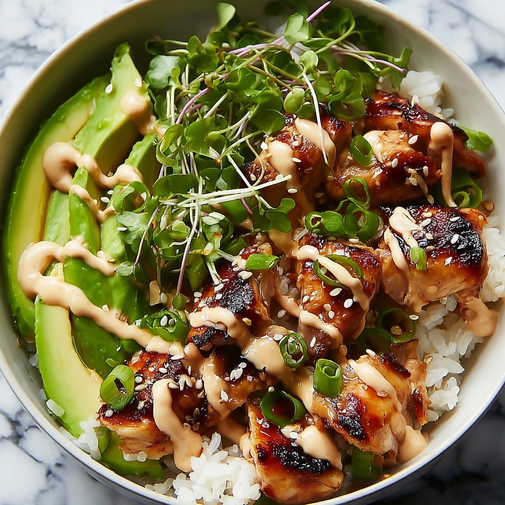 Sticky Chicken Rice Bowls Recipe - Recipe Image