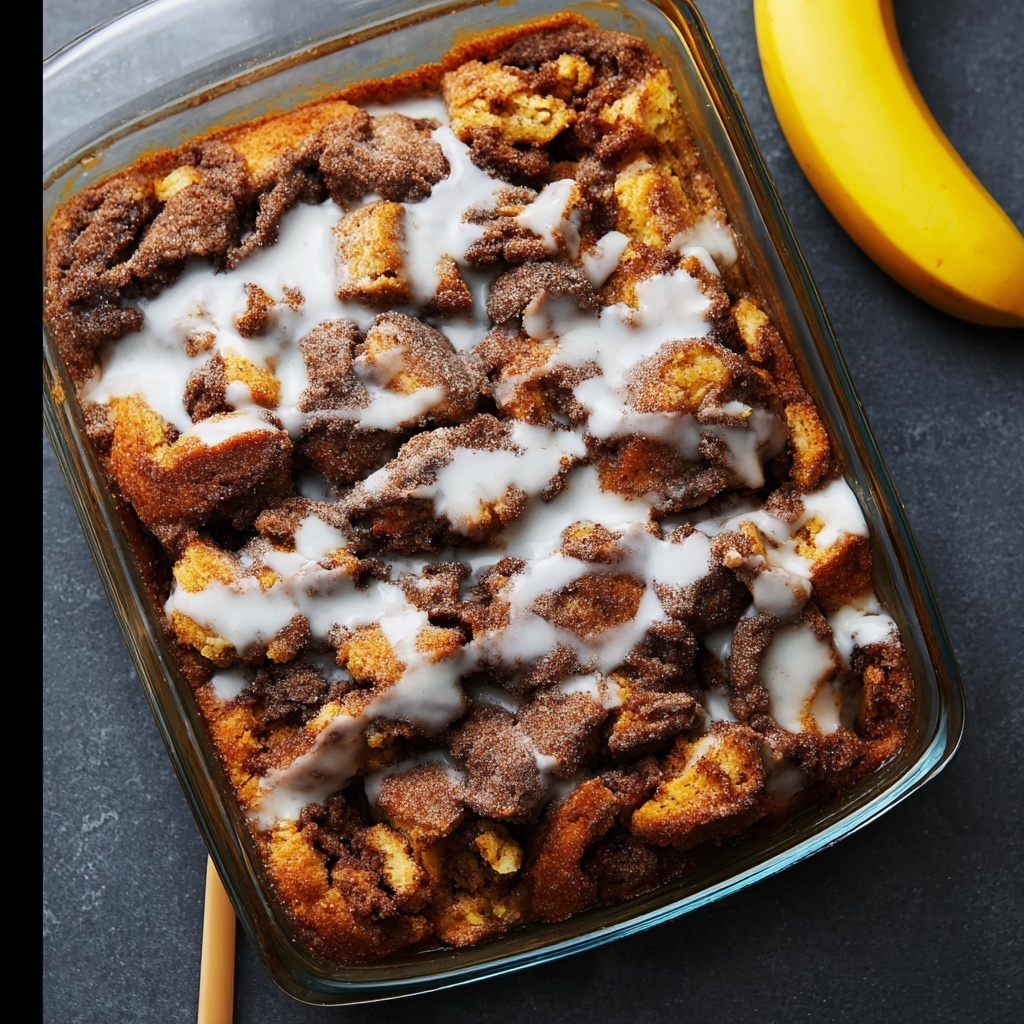 Banana Cinnamon Roll Cake Recipe - Recipe Image