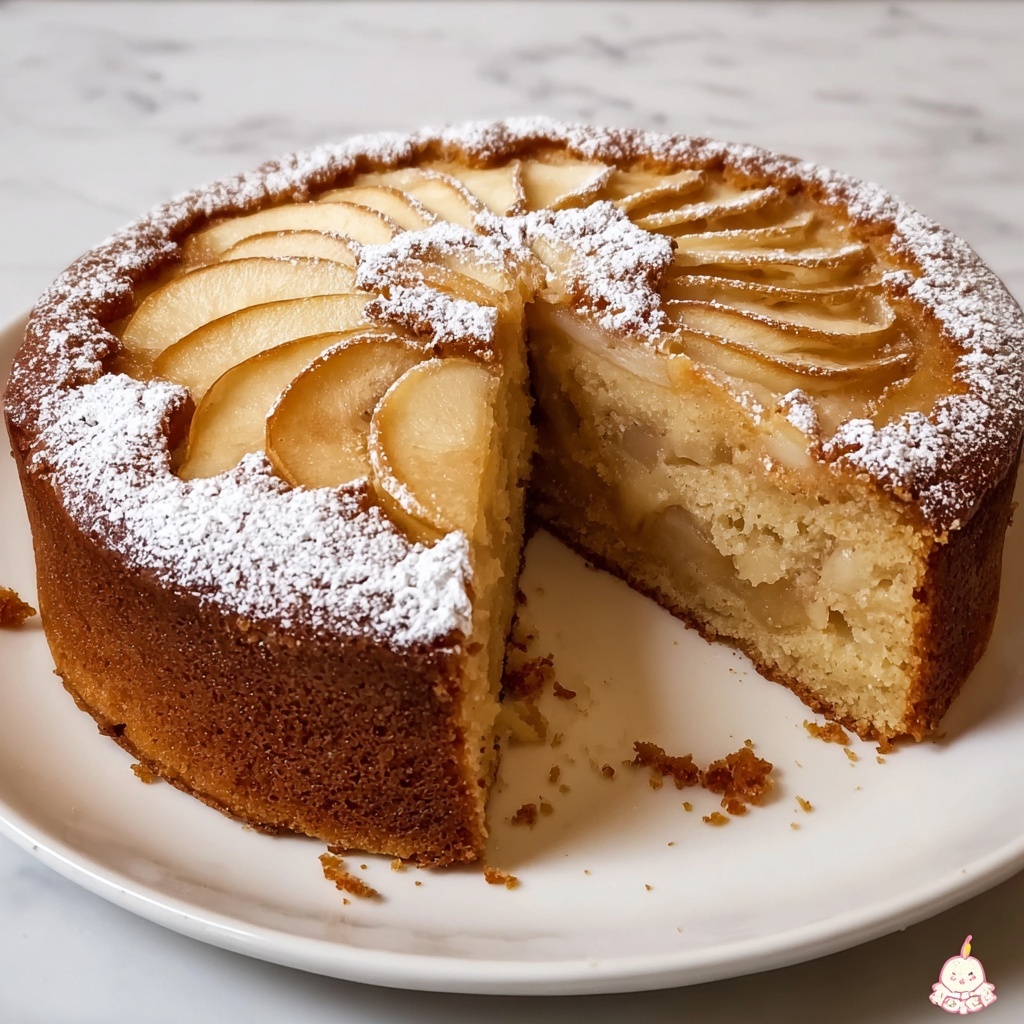 Buttery Pear and Almond Cake with Ground Almonds Recipe - Recipe Image