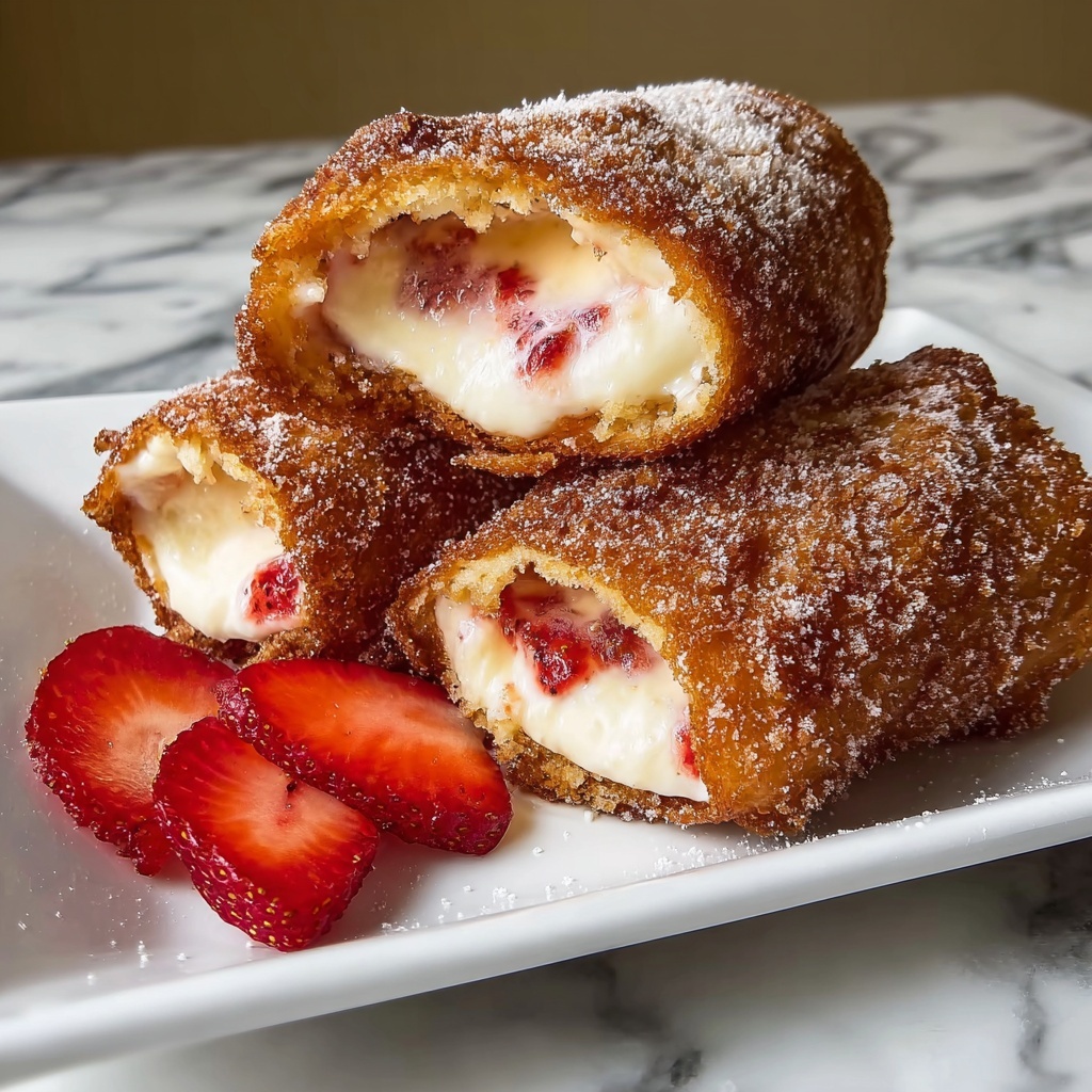 Strawberry Cheesecake Eggroll Bites Recipe - Recipe Image