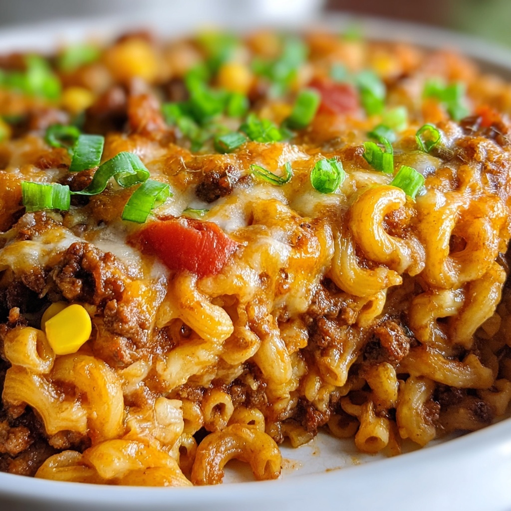 Mexican Cheesy Beef Taco Pasta Recipe - Recipe Image