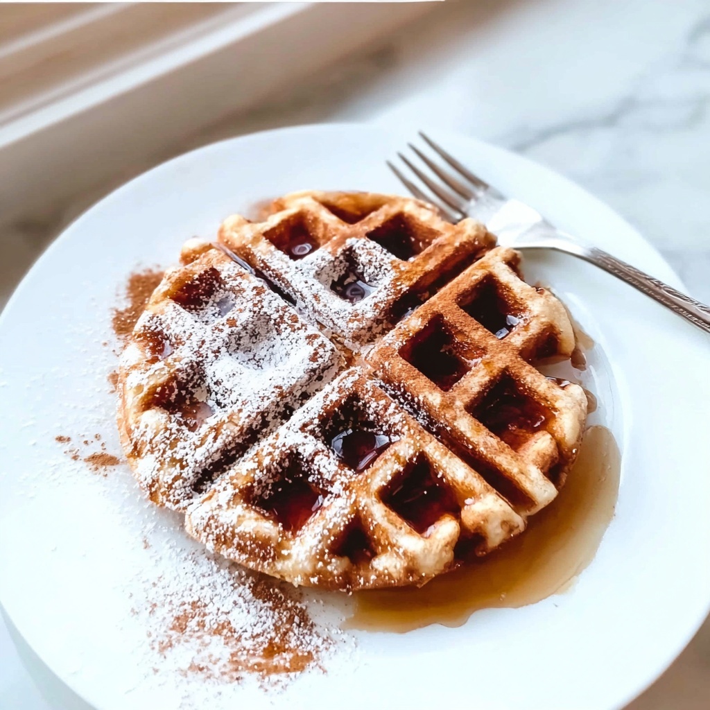 Eggnog Waffles with Maple Syrup Recipe - Recipe Image