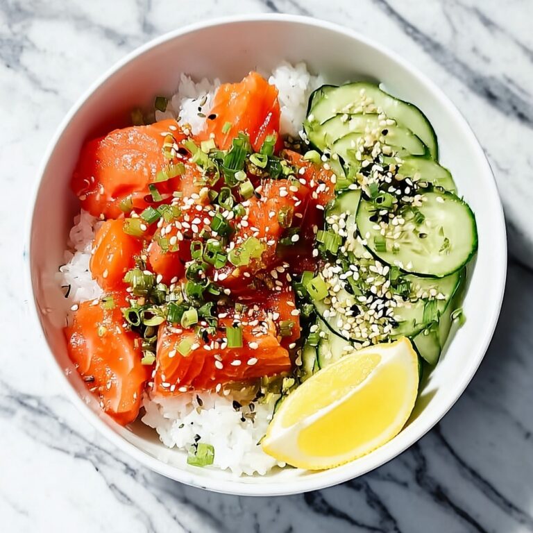 Quick Miso Soy Salmon Sashimi Bowl Recipe