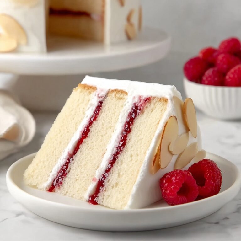 Raspberry Almond Cake with Buttercream Recipe