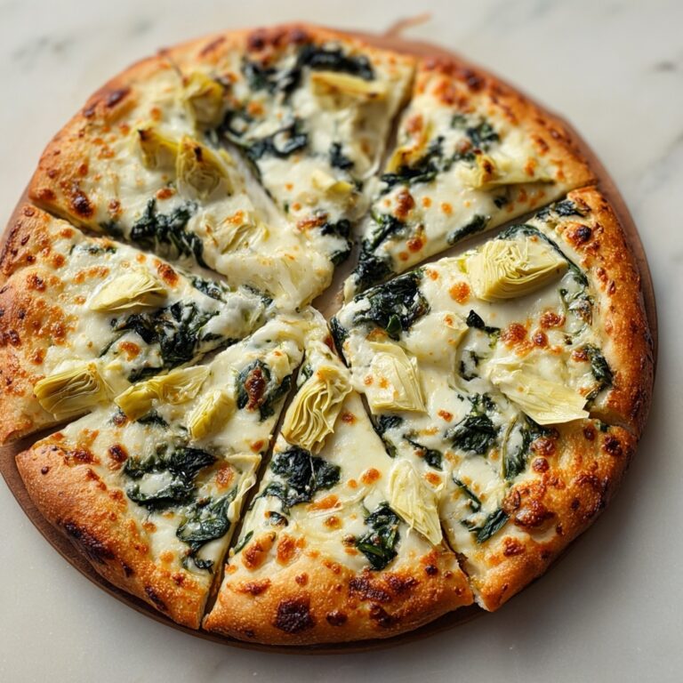 High Protein Spinach Artichoke Pizza Recipe