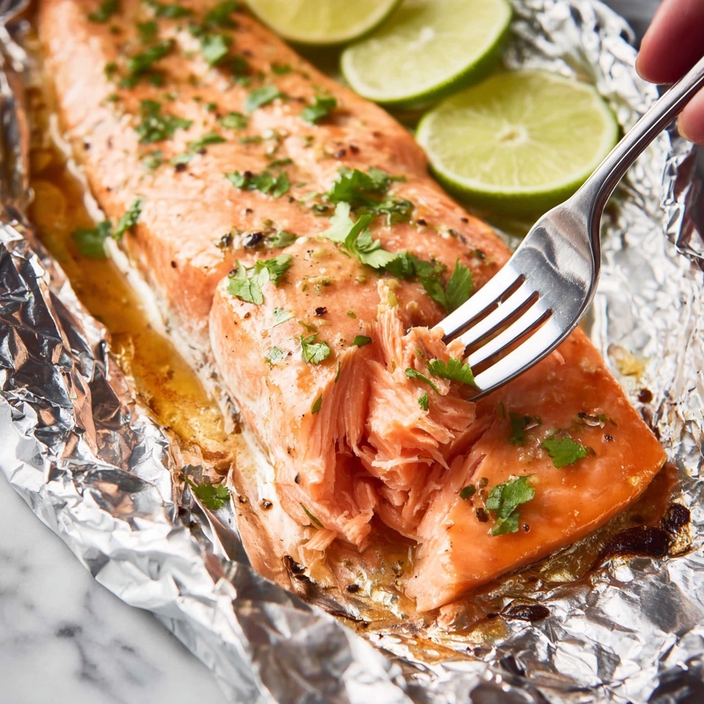 Honey Teriyaki Lime Salmon Baked in Foil Recipe - Recipe Image