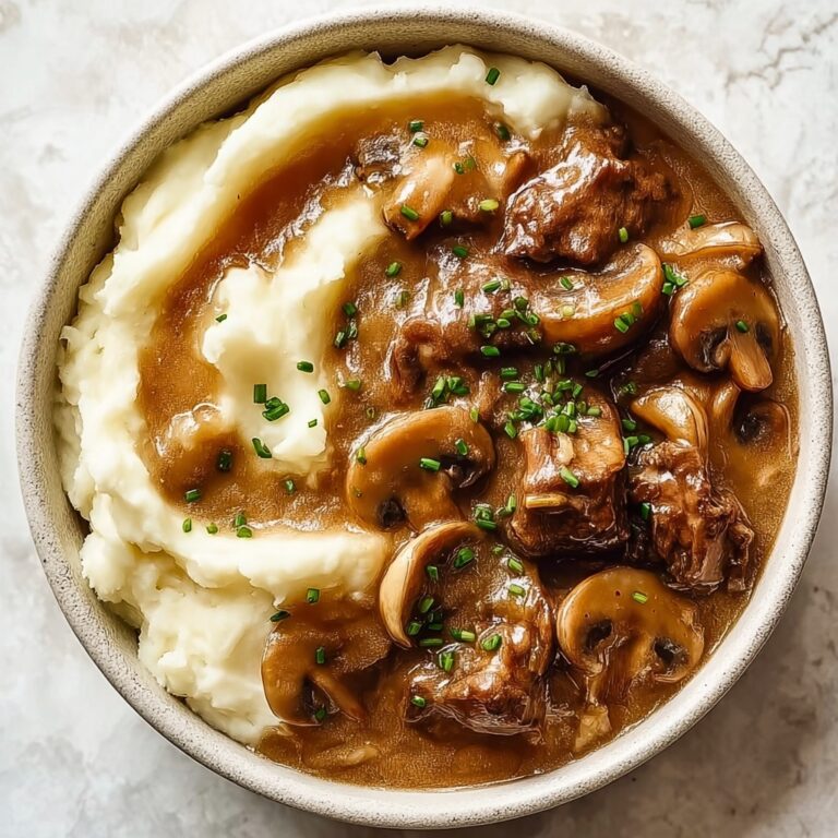 Slow Cooker Beef Stroganoff with Garlic Butter Mushrooms Recipe