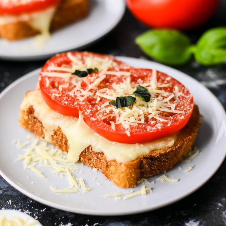 Garlic Tomato Mozzarella Pizza Toast Recipe