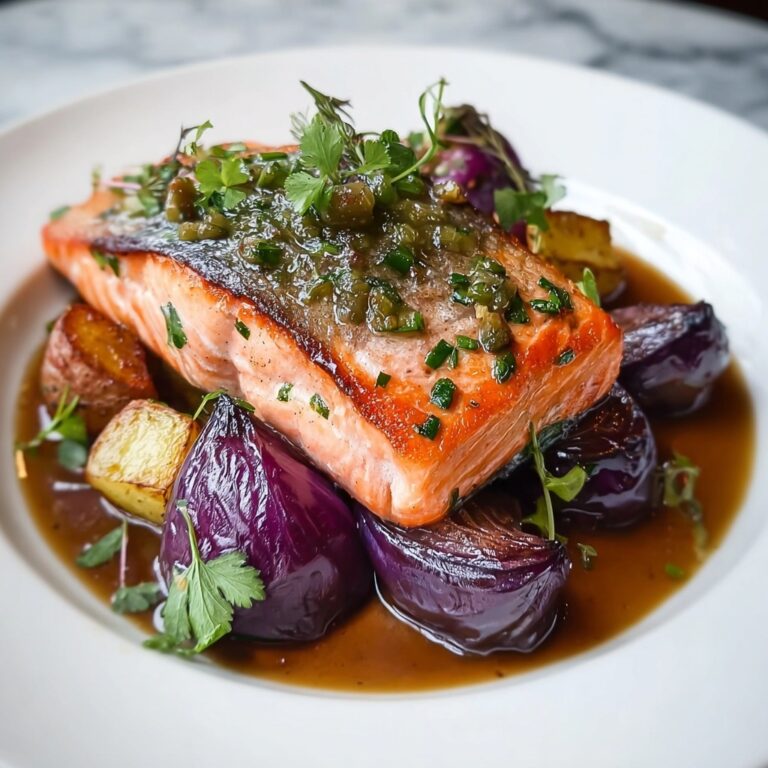 Salmon with Radicchio and Anchovy Sauce Recipe