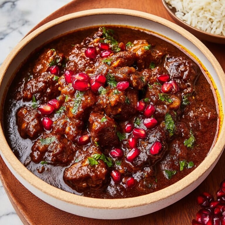 Persian-Style Pomegranate Chicken Stew (Fesenjan) Recipe