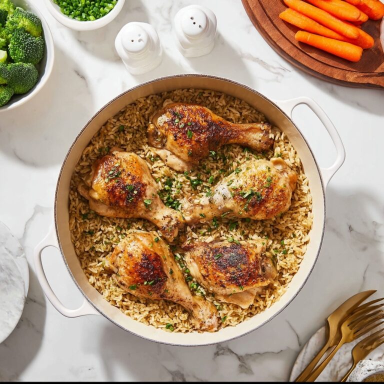 One Pot Chicken Thighs and Rice Recipe