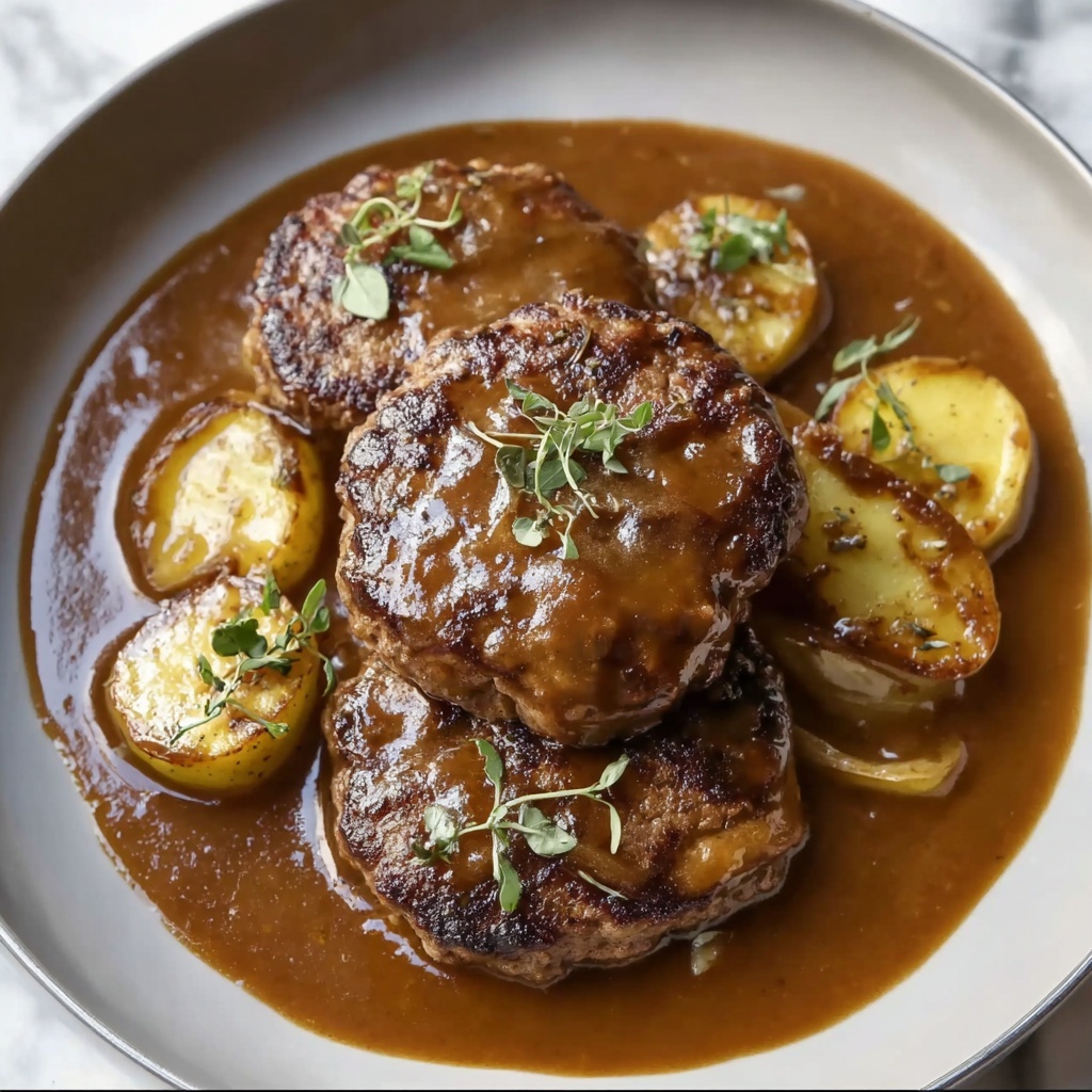 Savory Simple Salisbury Steak for Family Comfort Recipe - Recipe Image