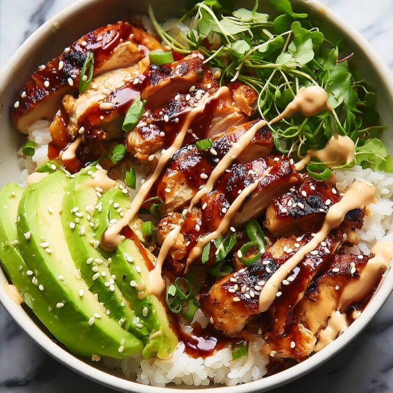 Sticky Chicken Rice Bowls Recipe
