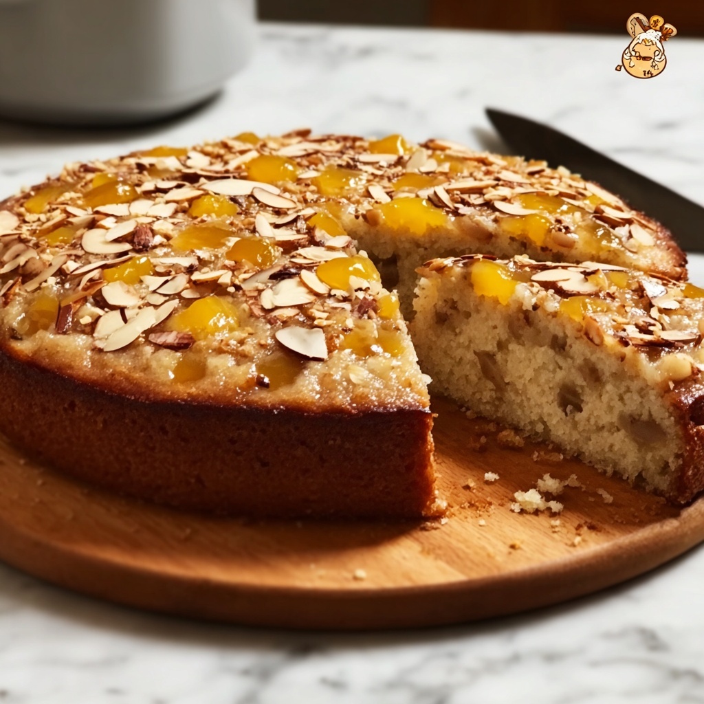 Cardamom Pear Almond Cake Recipe - Recipe Image