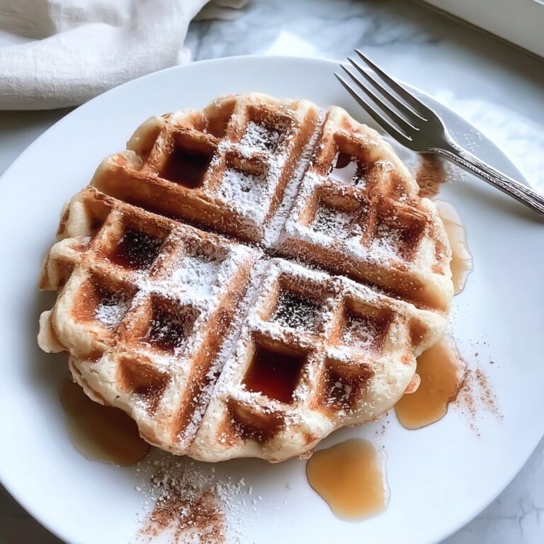 Eggnog Waffles with Maple Syrup Recipe