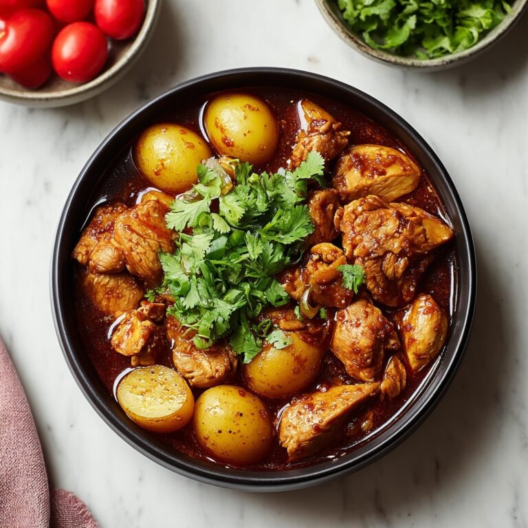 Korean Braised Chicken with Sweet Potato Noodles and Vegetables Recipe