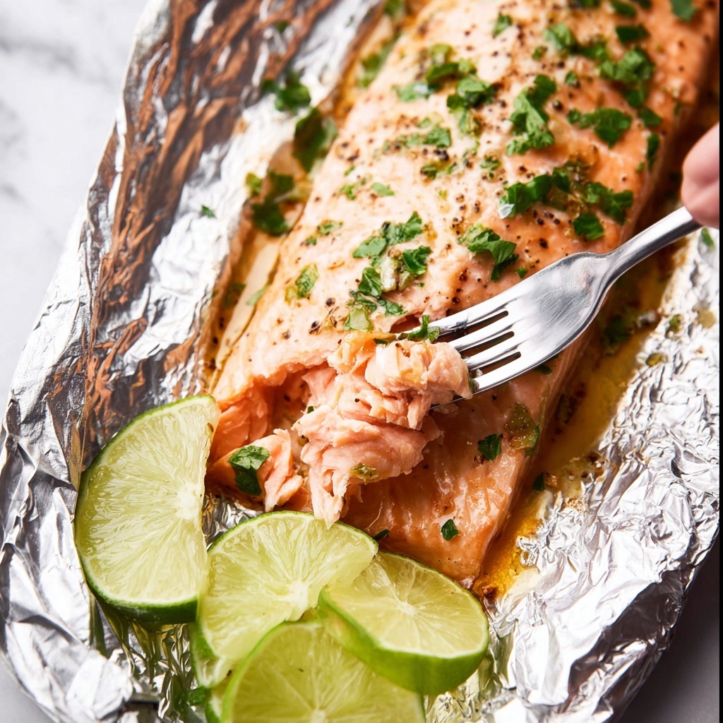 Honey Teriyaki Lime Salmon Baked in Foil Recipe - Recipe Image