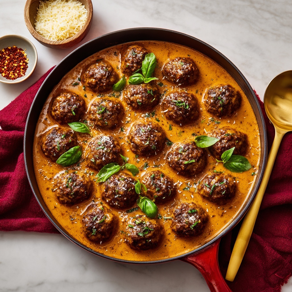 Creamy Sun-Dried Tomato Chicken Meatballs Recipe - Recipe Image
